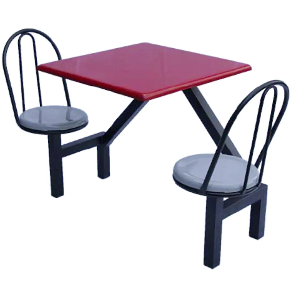 Retro Style Fast Food Chain Outdoor Fibreglass 2 Pax Dining Table Set , TNDT679