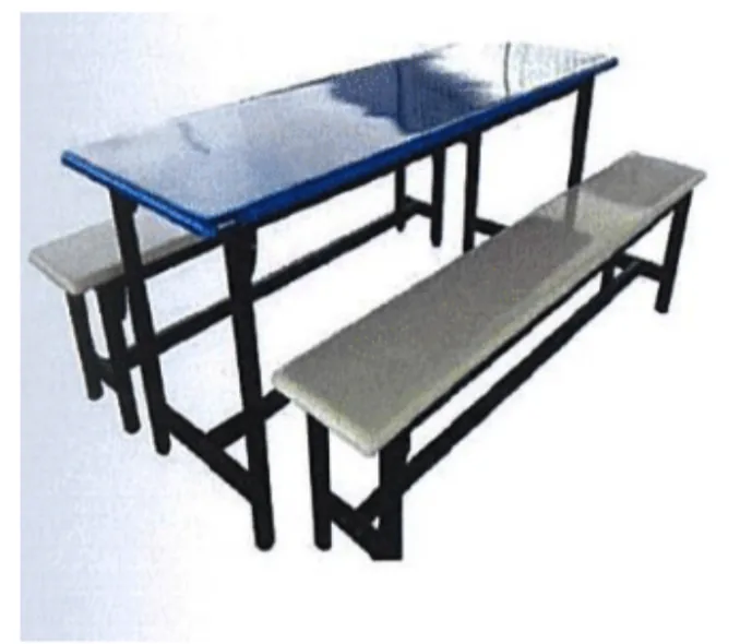 Retro Style Fast Food Chain Outdoor School Canteen 6 Seater Dining Tab, TNDT990 (view 2)