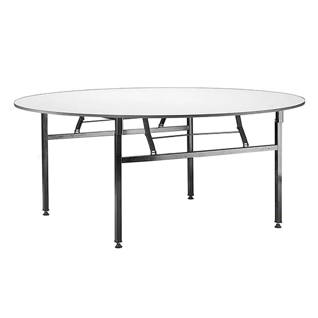Tekkashop RWVFON Economic Hotel Restaurant Foldable Round Shaped Banquet Dining Table Training Table