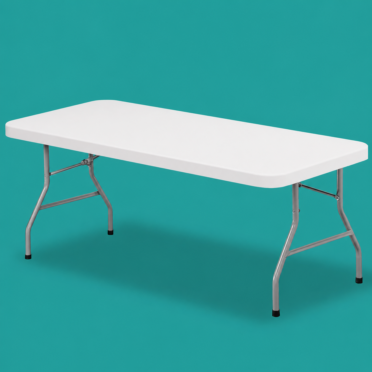 Tekkashop FBPT747 Foldable Banquet Training Temporary Function Event PP Plastic Table