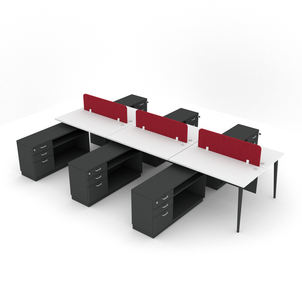 6-Pax Workstation with Cabinet
