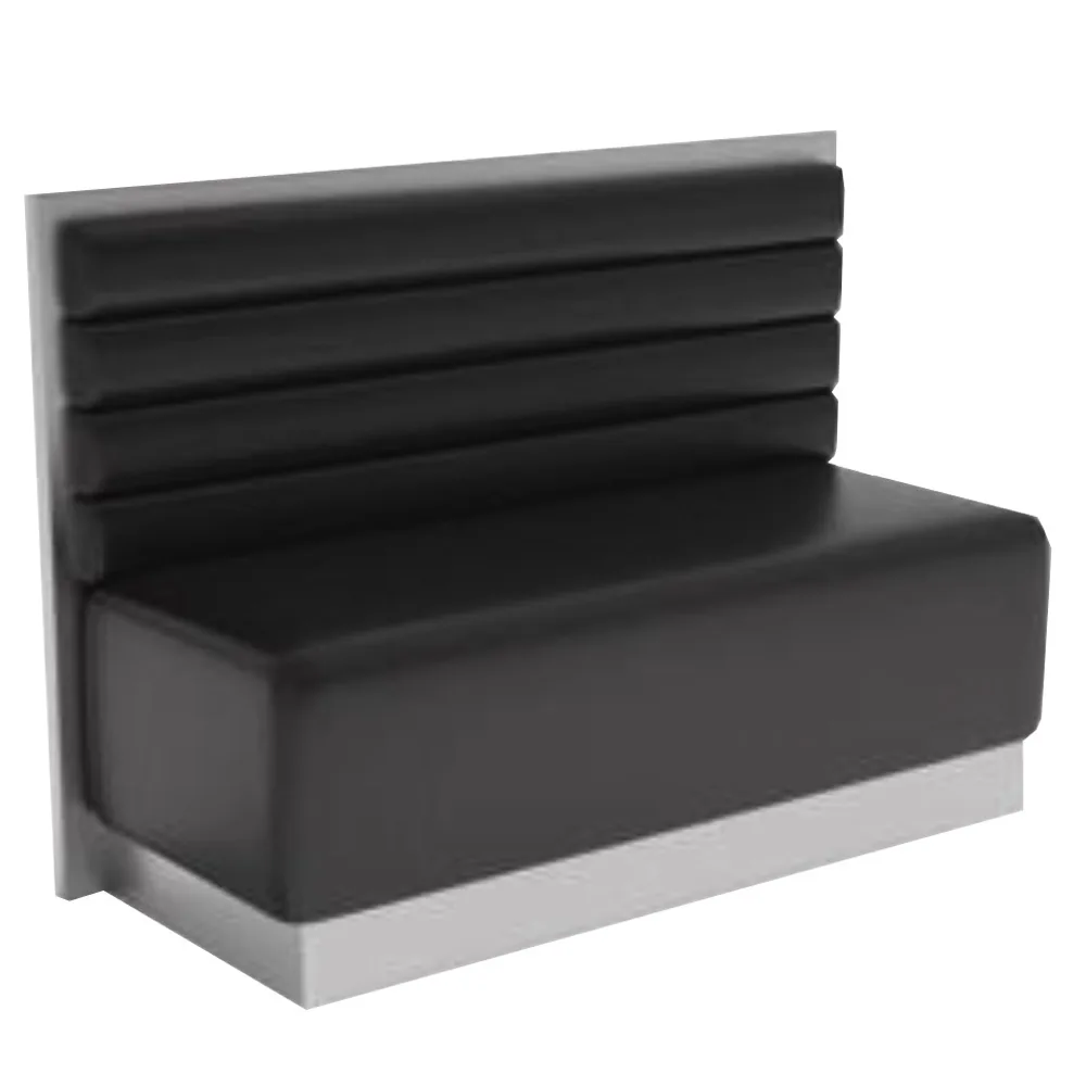 Commercial Use Restaurant Dining Long Bench with Full Black PU leather, YTDB07